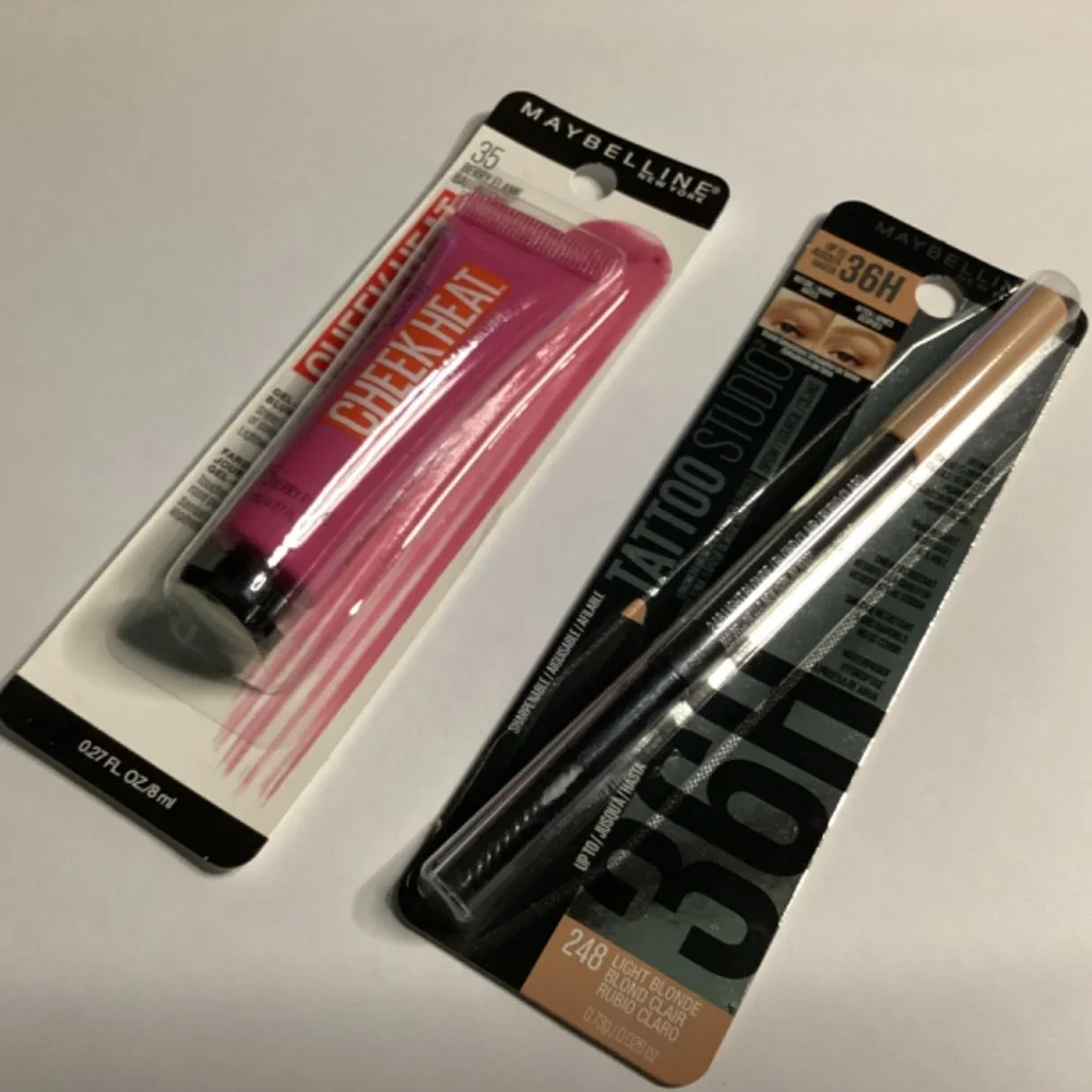 Maybelline Bundle Cheek Heat 35 Berry Flame & Tattoo Studio 248 Light Blonde NEW